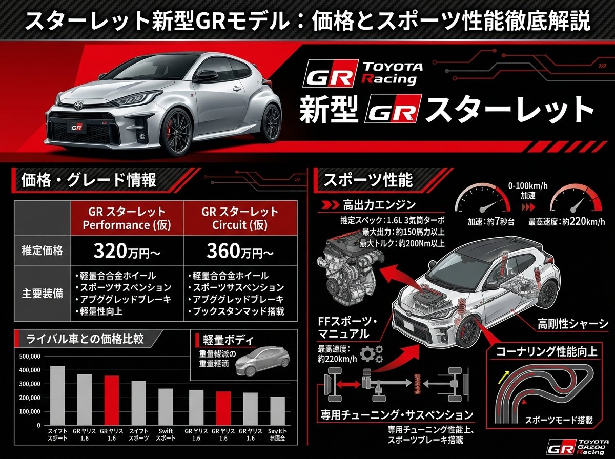 スターレット新型GRモデル価格とスポーツ性能