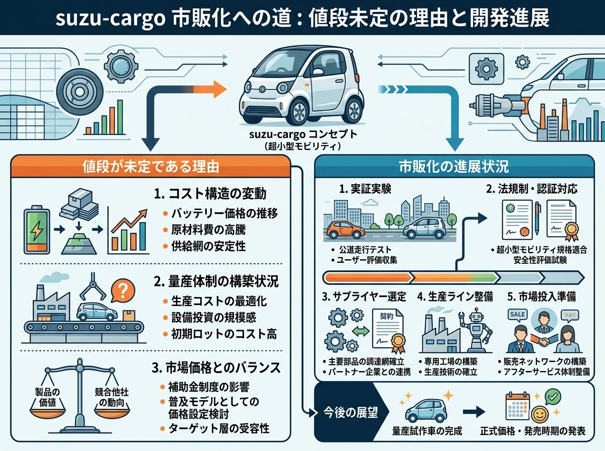 suzu-cargo 値段が未定のままである理由と市販化の進展
