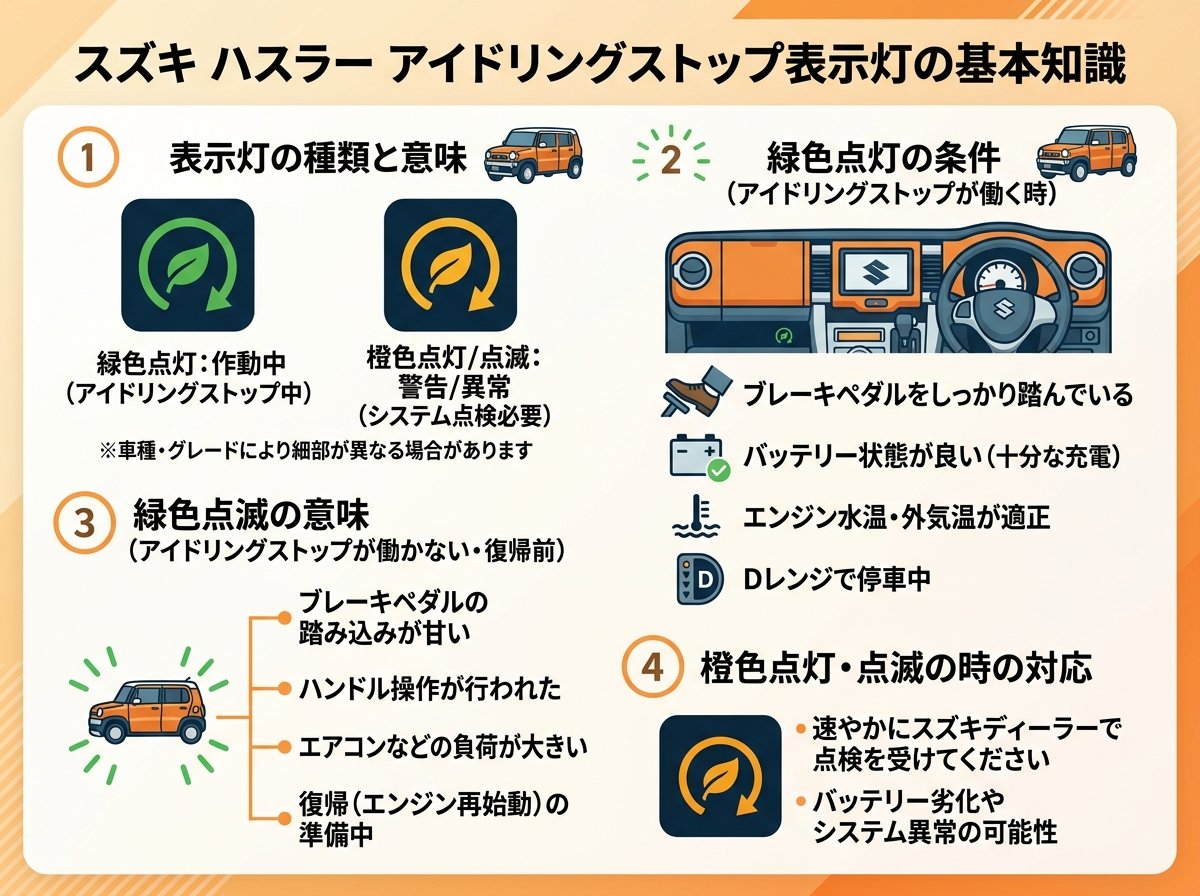 スズキハスラーのアイドリングストップ表示灯の基本知識