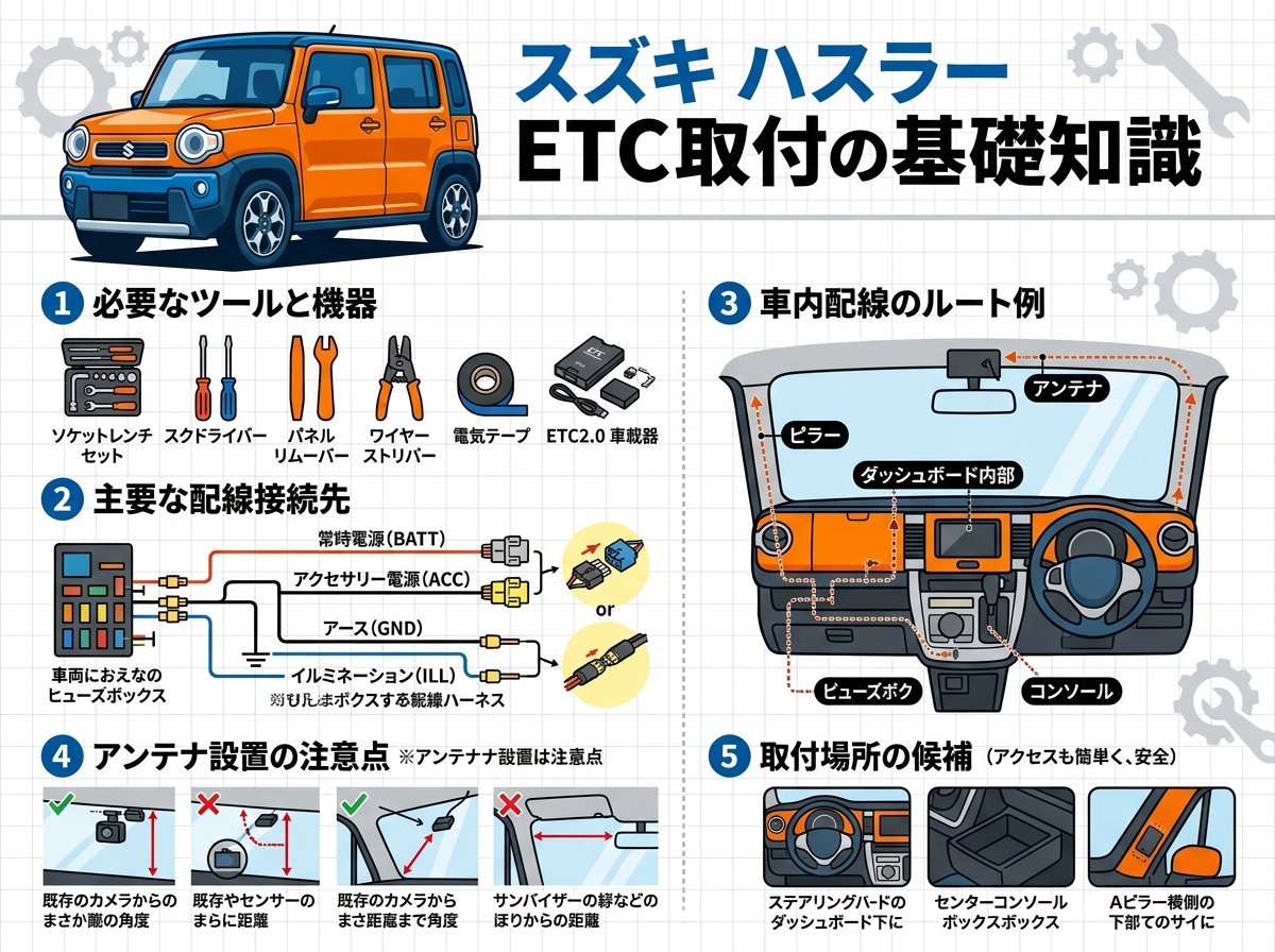 スズキ ハスラー ETC取付の基礎知識