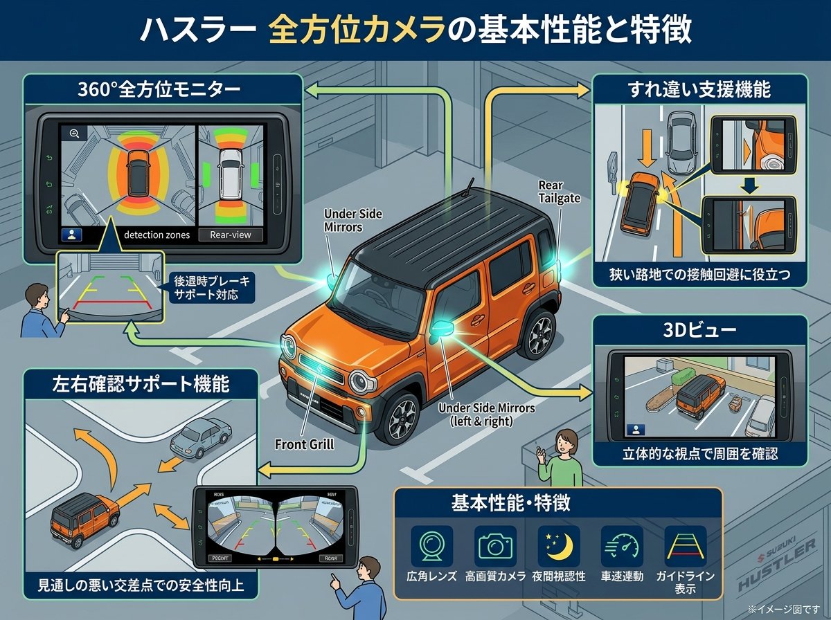 ハスラー全方位カメラの基本性能と特徴