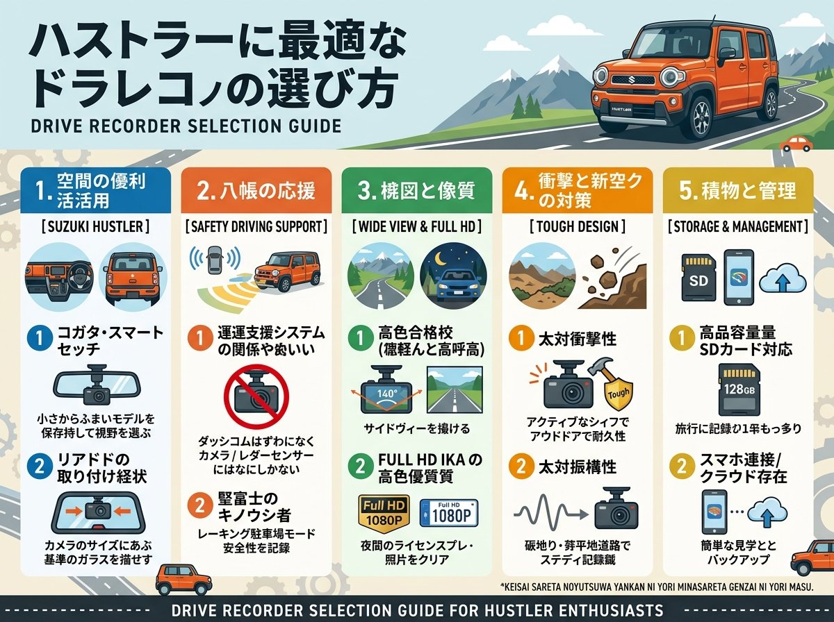 ハスラーに最適なドラレコの選び方