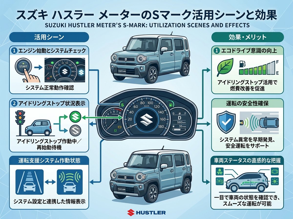 スズキ ハスラー メーターのSマーク活用シーンと効果