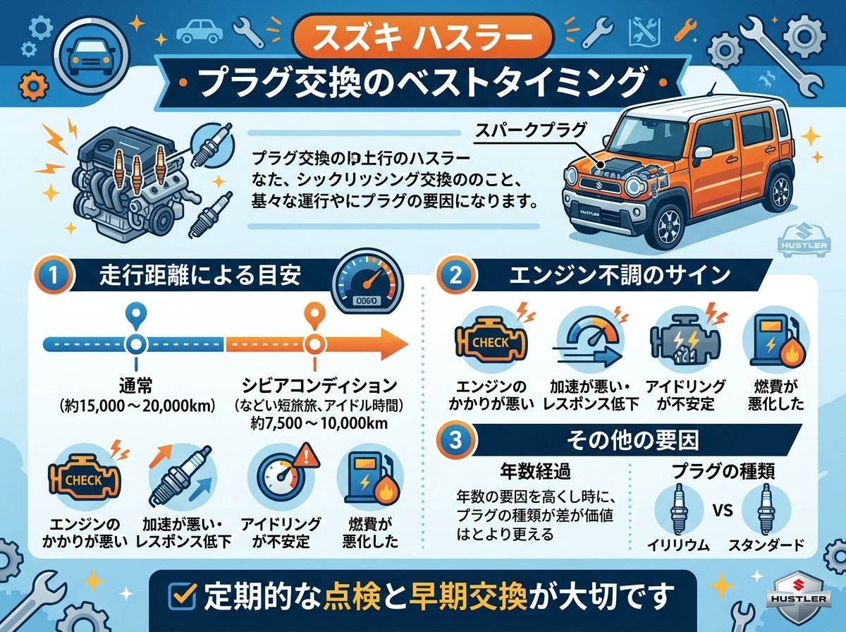 スズキ ハスラー プラグ交換のベストタイミング