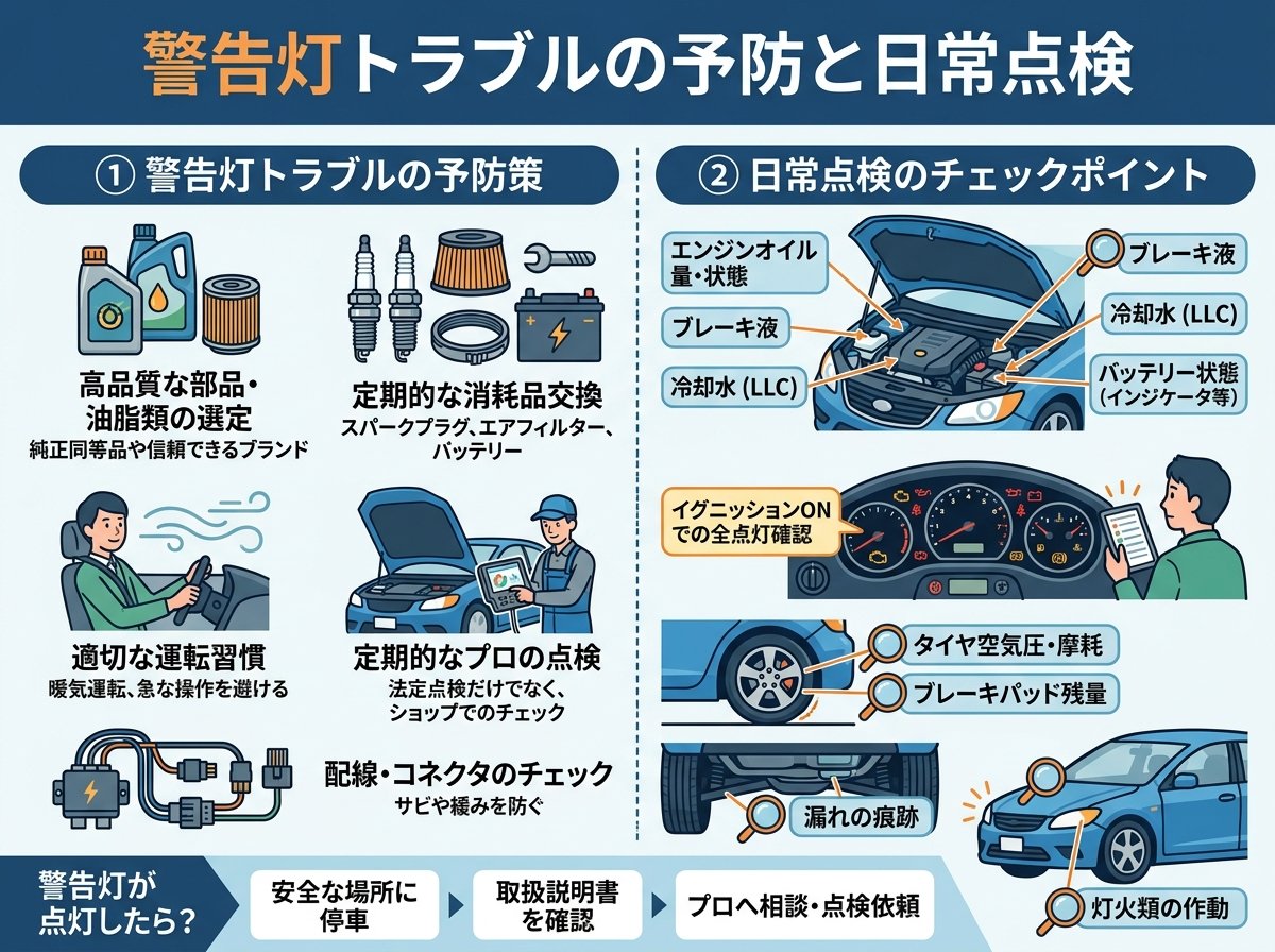 警告灯トラブルの予防と日常点検