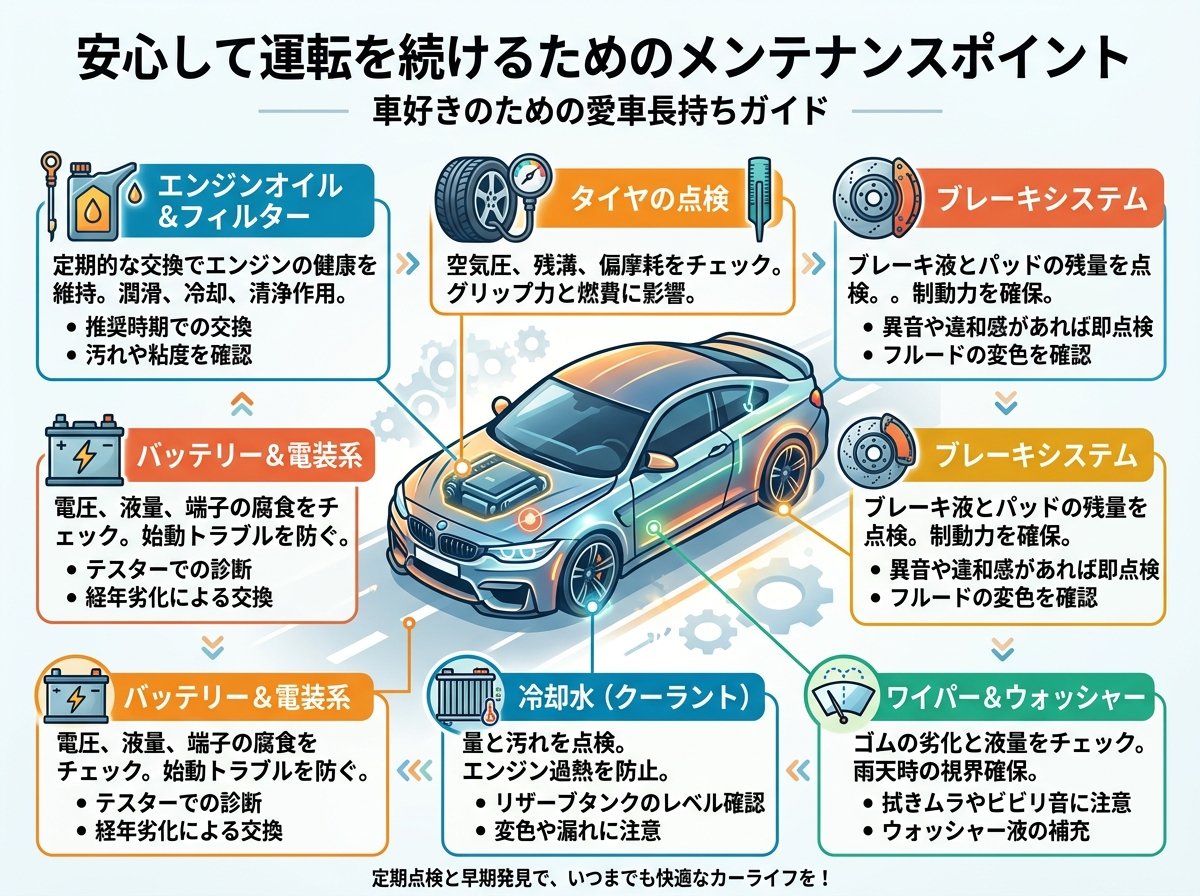 安心して運転を続けるためのメンテナンスポイント