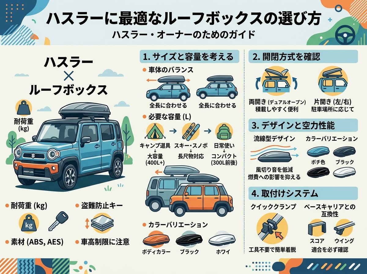 ハスラーに最適なルーフボックスの選び方