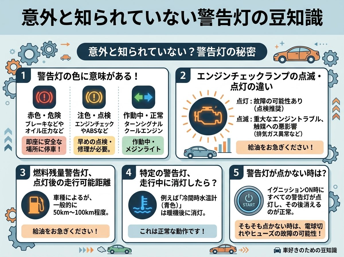 意外と知られていない警告灯の豆知識