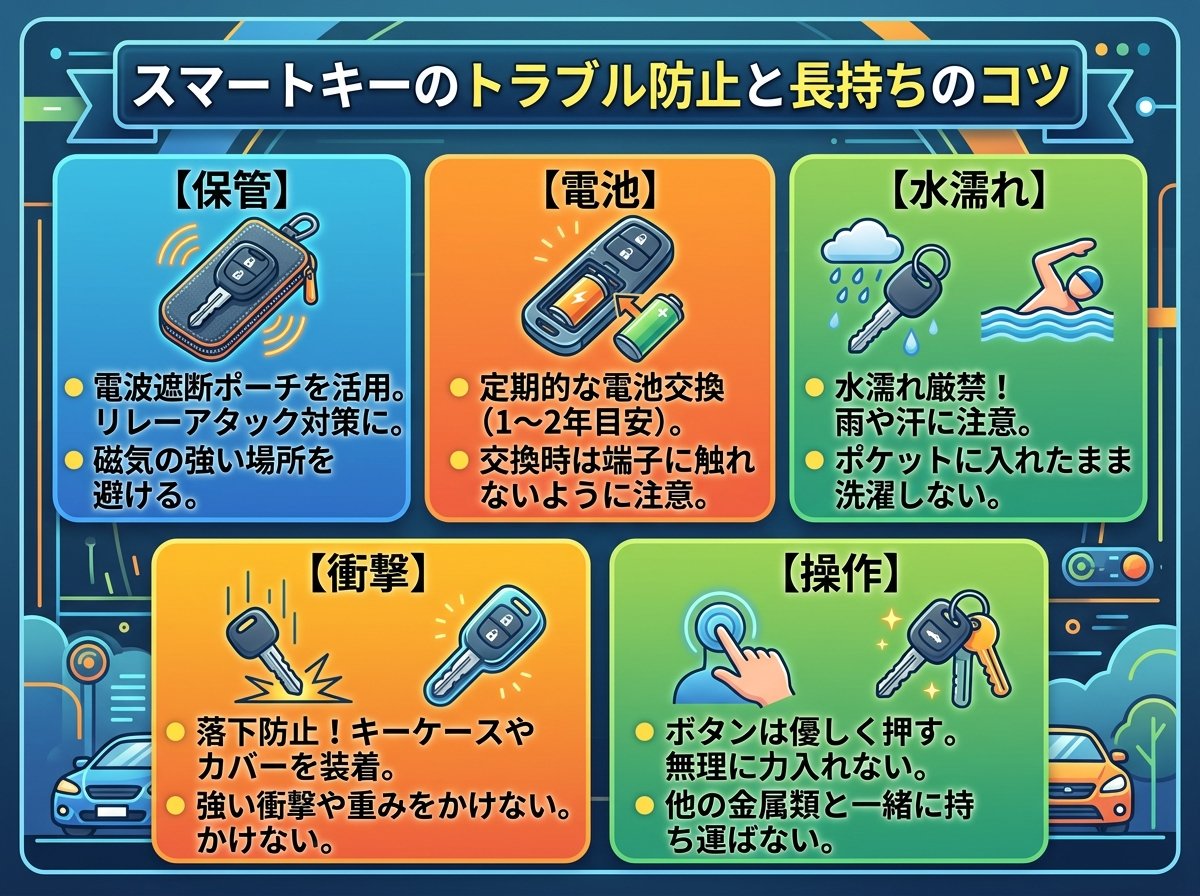 スマートキーのトラブル防止と長持ちのコツ