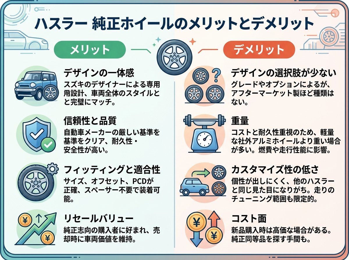 ハスラー 純正ホイールのメリットとデメリット