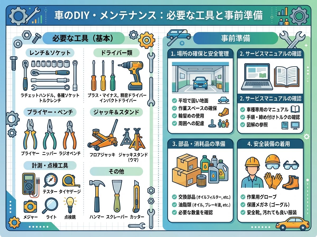 必要な工具と事前準備