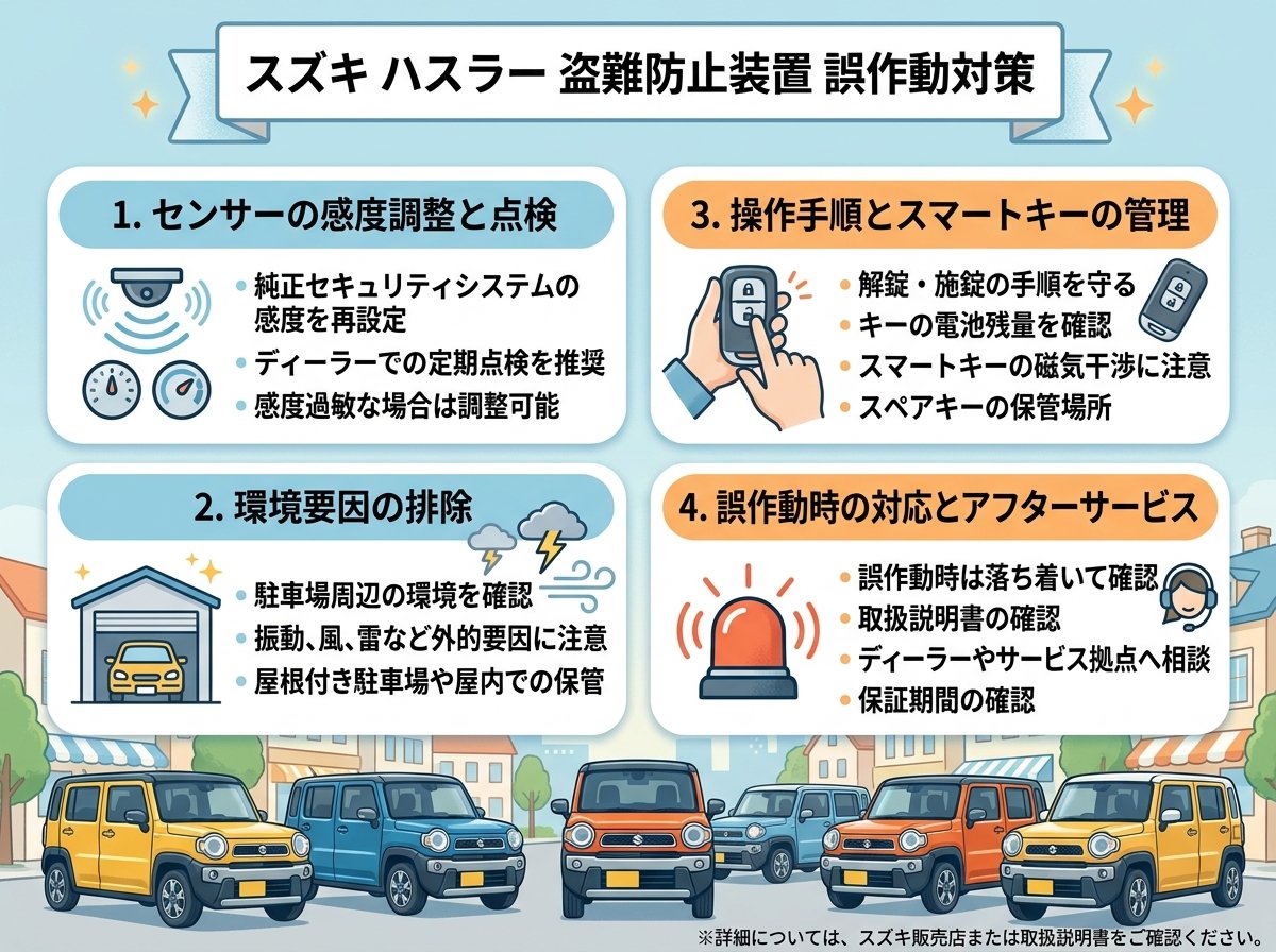 スズキ ハスラーの盗難防止装置の誤作動対策