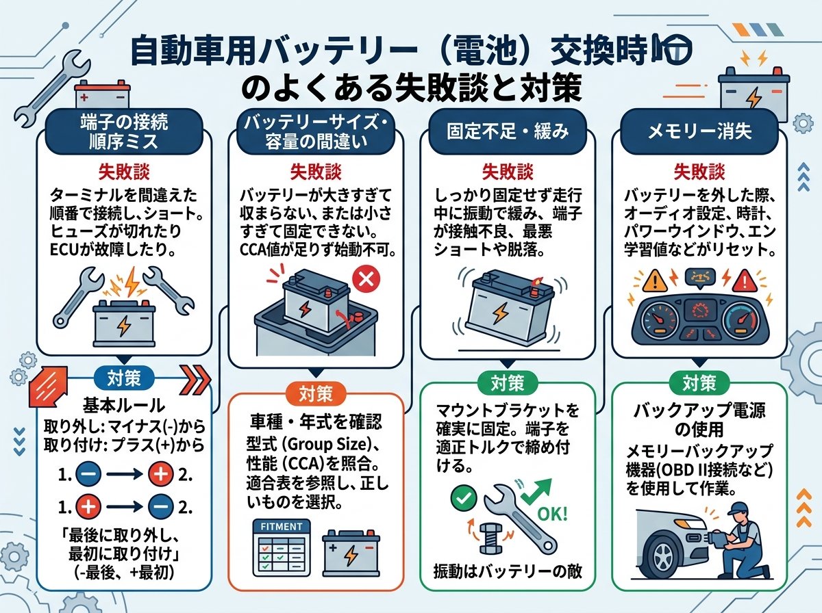 電池交換時のよくある失敗談と対策