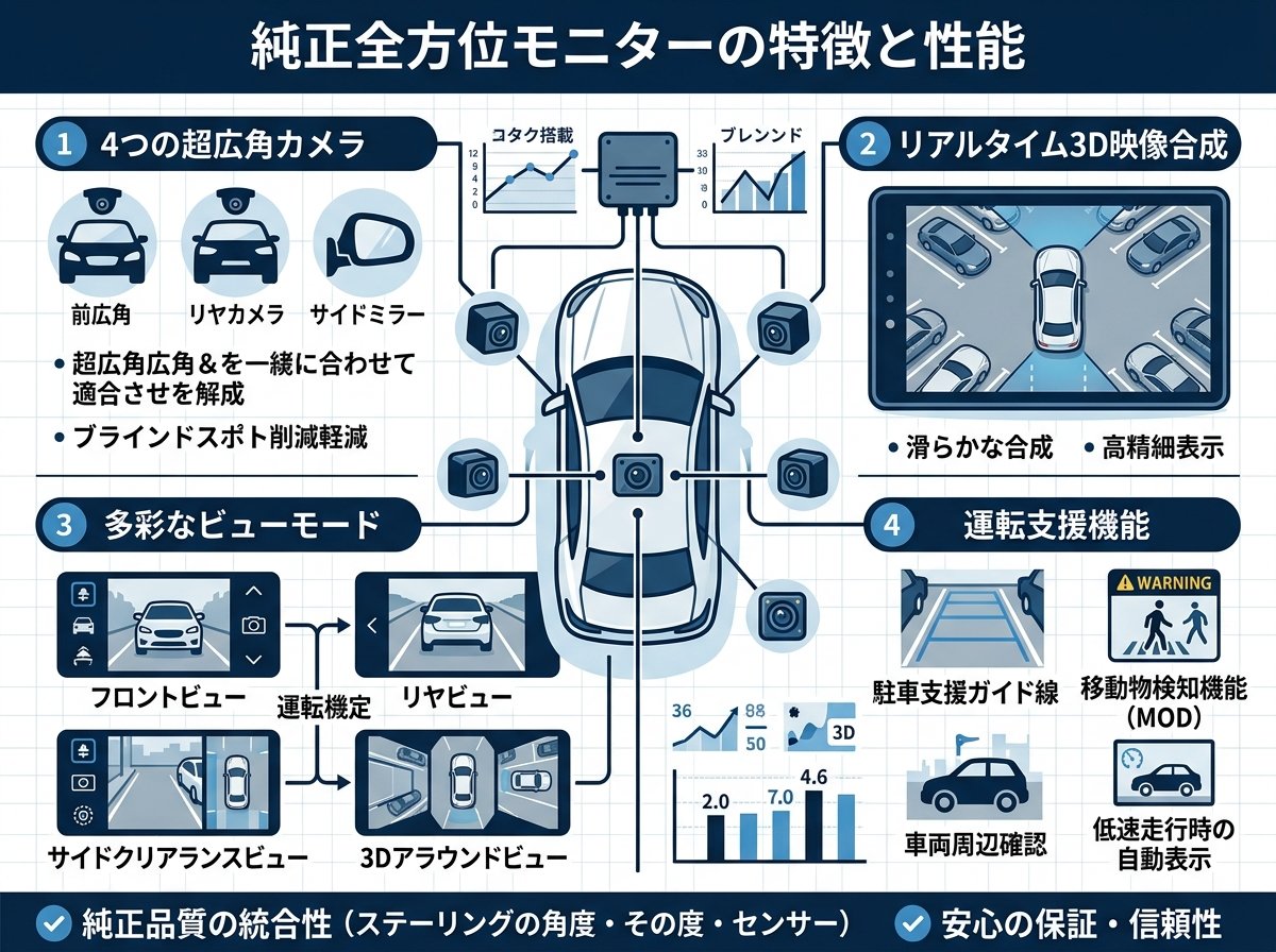 純正全方位モニターの特徴と性能