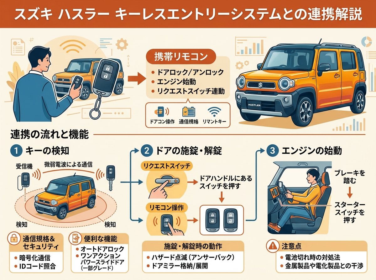 スズキ ハスラーのキーレスエントリーシステムとの連携