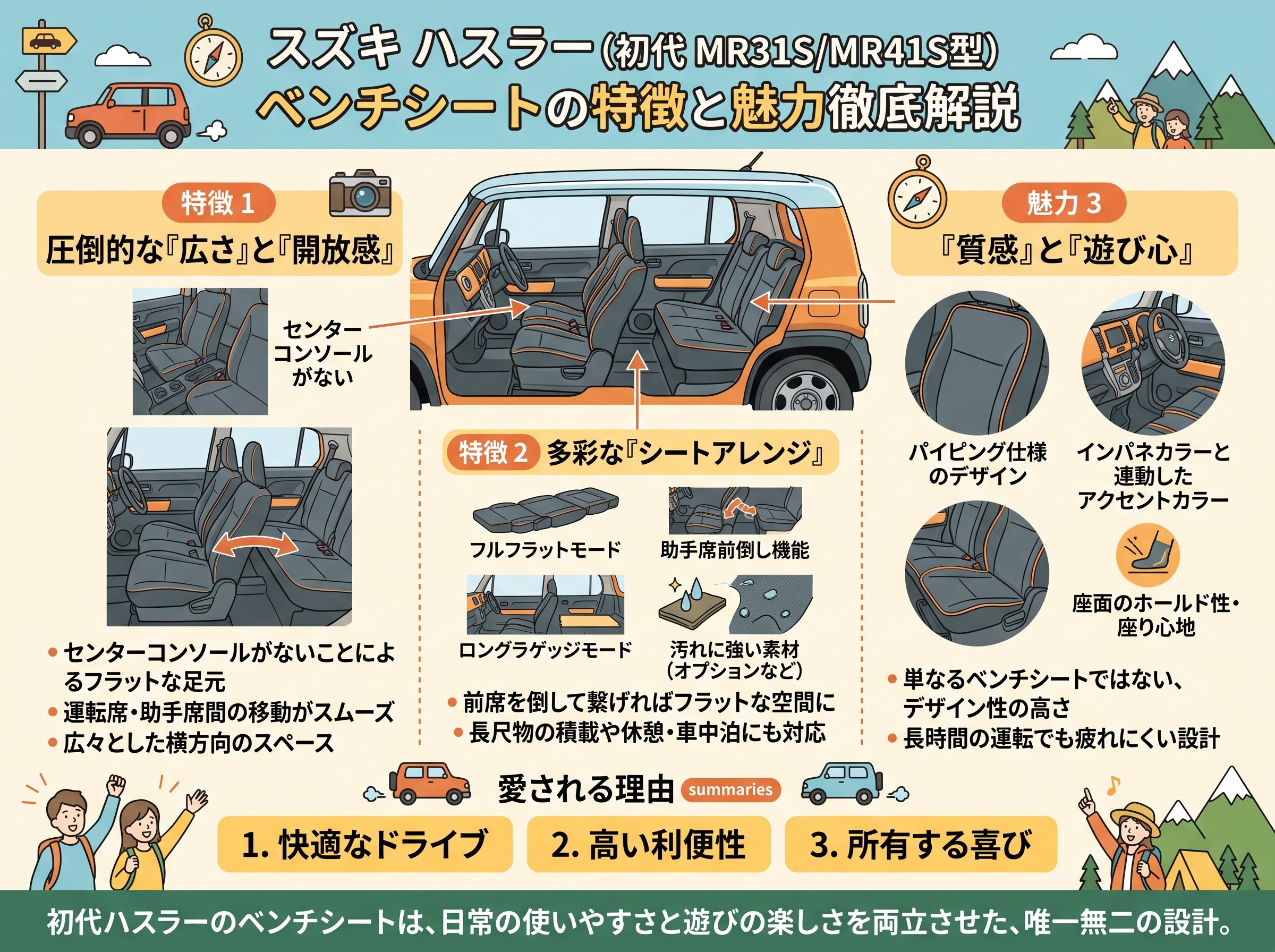 スズキ ハスラー 旧型ベンチシートの特徴と魅力