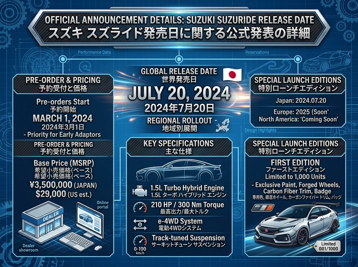 スズライド発売日に関する公式発表の詳細