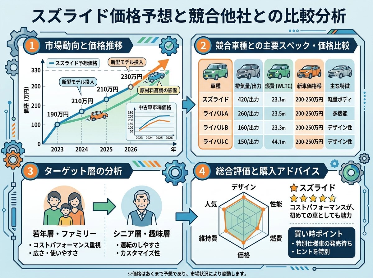 スズライド価格予想と競合他社との比較分析