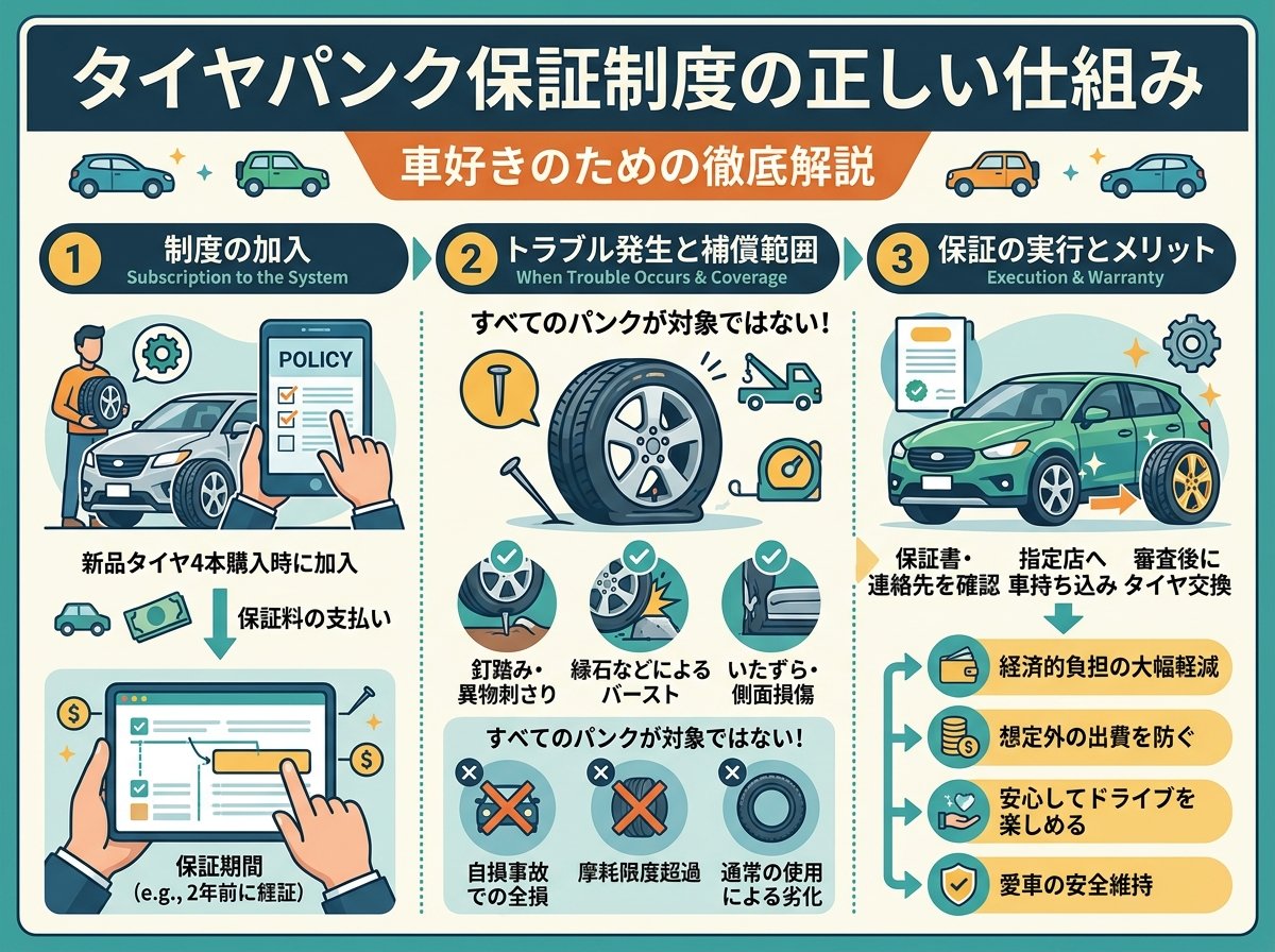 タイヤパンク保証制度の正しい仕組み
