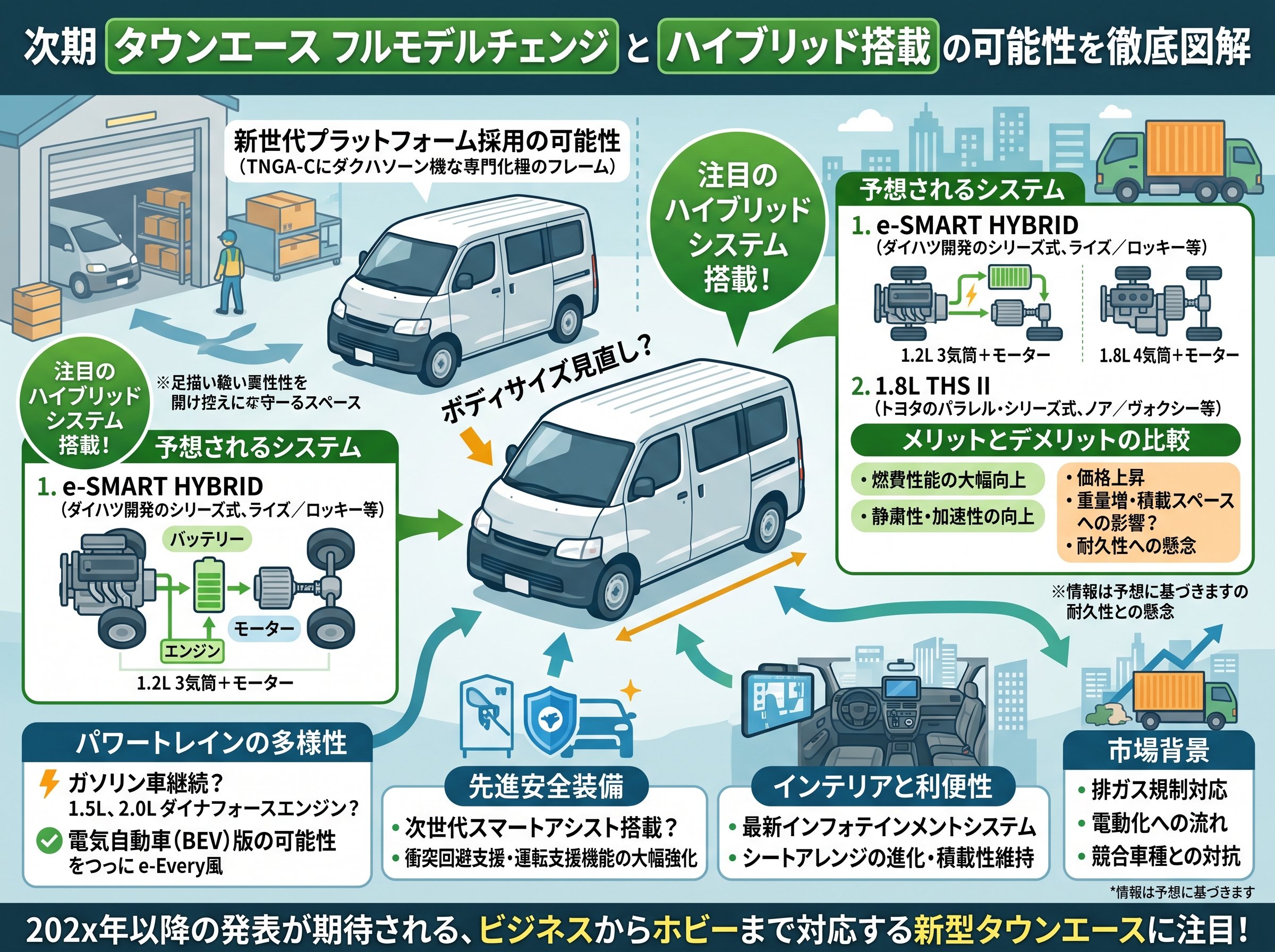 タウンエースフルモデルチェンジハイブリッド搭載の可能性