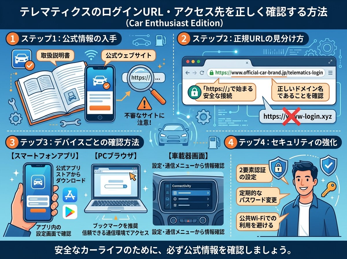 テレマティクスのログインURL・アクセス先を正しく確認する方法