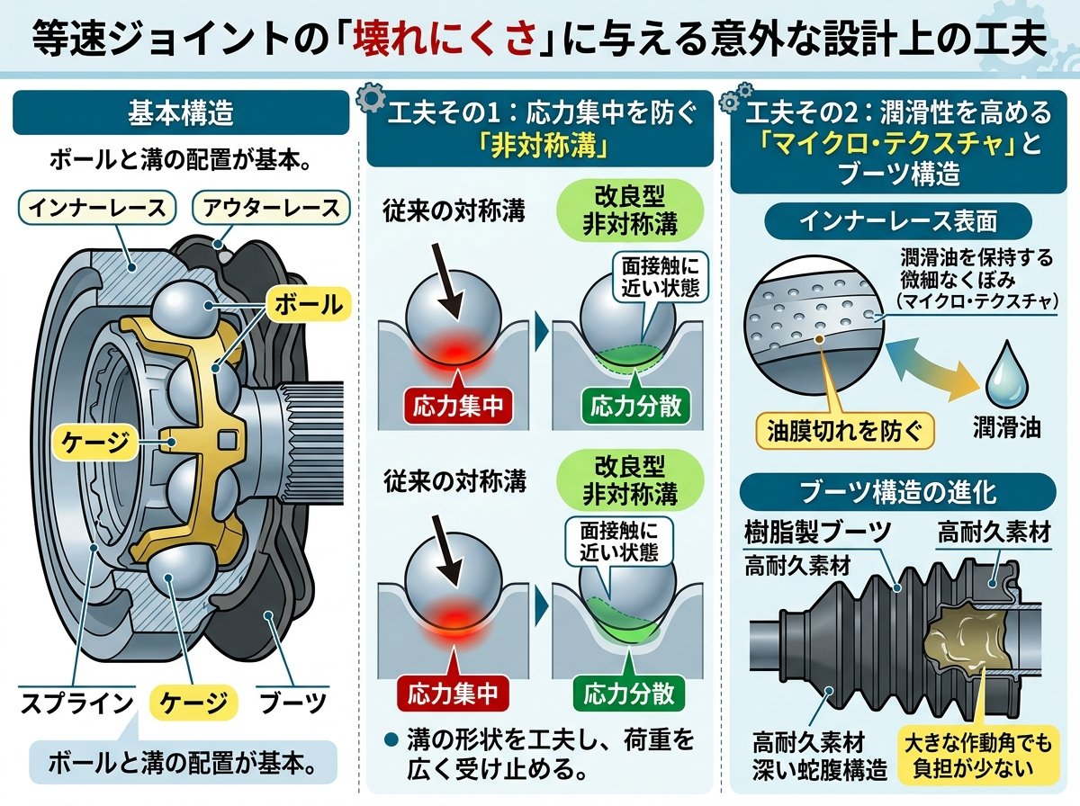 等速ジョイントの構造が「壊れにくさ」に与える意外な設計上の工夫