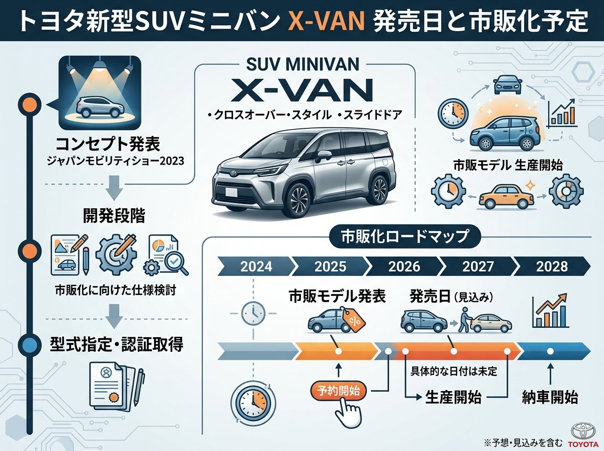 トヨタ新型SUVミニバン X-VAN発売日と市販化予定