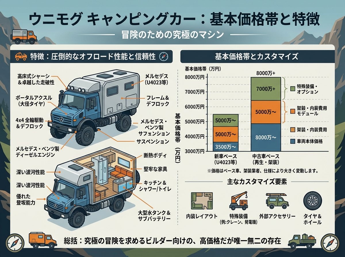 ウニモグキャンピングカーの基本価格帯と特徴
