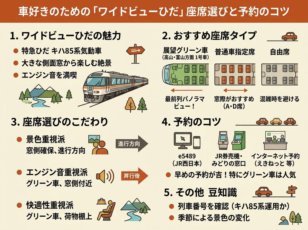 ワイドビューひだの座席選びと予約のコツ